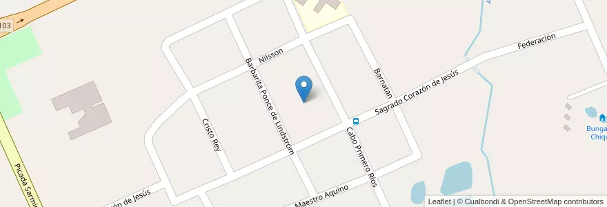 Mapa de ubicacion de Manzana 14 en アルゼンチン, ミシオネス州, Departamento Oberá.