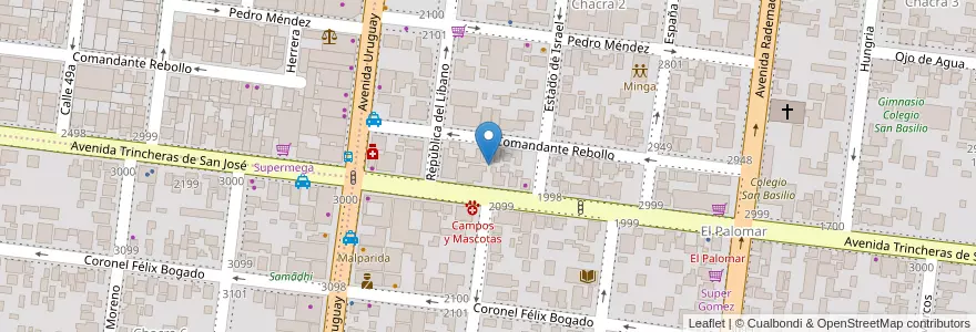 Mapa de ubicacion de Manzana 14 en 阿根廷, Misiones, Departamento Capital, Municipio De Posadas, Posadas.