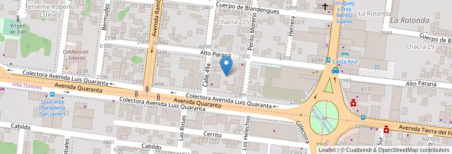 Mapa de ubicacion de Manzana 14 en アルゼンチン, ミシオネス州, Departamento Capital, Municipio De Posadas, Posadas.