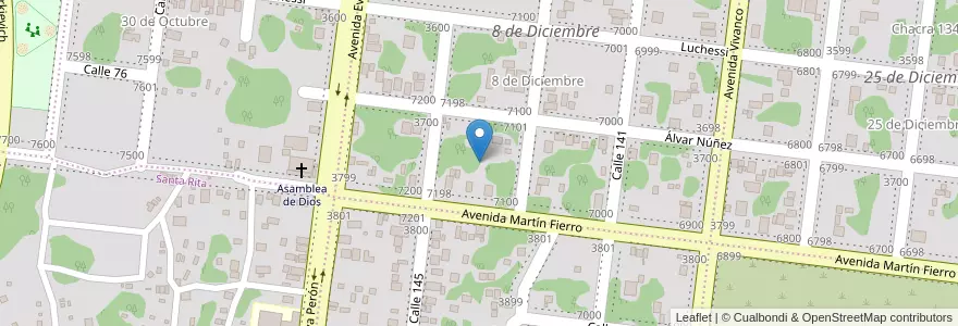 Mapa de ubicacion de Manzana 14 en Argentinië, Misiones, Departamento Capital, Municipio De Posadas, Posadas.