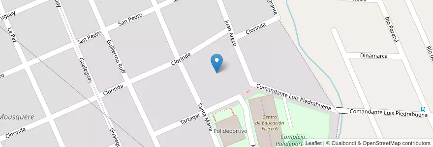 Mapa de ubicacion de Manzana 140 en アルゼンチン, ミシオネス州, Departamento Oberá.