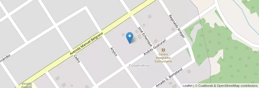 Mapa de ubicacion de Manzana 143 en アルゼンチン, ミシオネス州, Departamento Candelaria, Municipio De Santa Ana, Santa Ana.