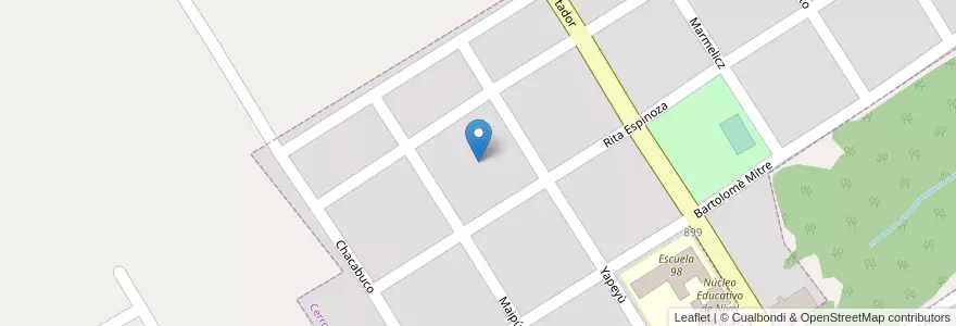 Mapa de ubicacion de Manzana 147 en アルゼンチン, ミシオネス州, Departamento Leandro N. Alem, Municipio De Cerro Azul.
