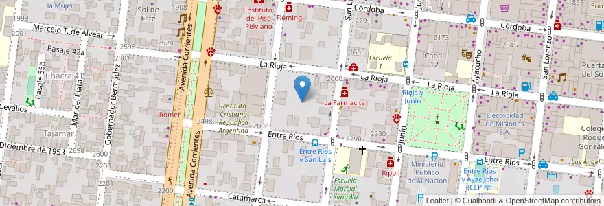 Mapa de ubicacion de Manzana 148 en Аргентина, Misiones, Departamento Capital, Municipio De Posadas, Posadas.