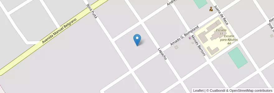 Mapa de ubicacion de Manzana 149 en アルゼンチン, ミシオネス州, Departamento Candelaria, Municipio De Santa Ana, Santa Ana.