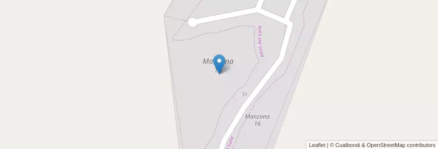 Mapa de ubicacion de Manzana 15 en Argentina, Córdova, Departamento Punilla, Pedanía San Roque, Municipio De Villa Carlos Paz.