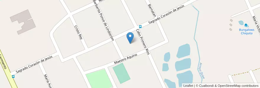 Mapa de ubicacion de Manzana 15 en アルゼンチン, ミシオネス州, Departamento Oberá.