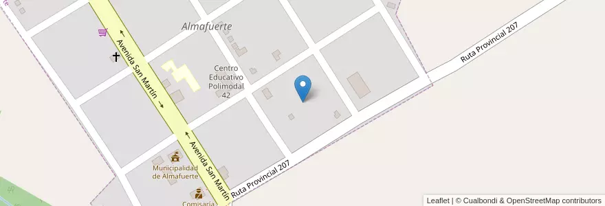 Mapa de ubicacion de Manzana 15 en Arjantin, Misiones, Departamento Leandro N. Alem, Municipio De Almafuerte, Almafuerte.