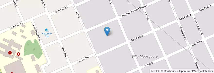 Mapa de ubicacion de Manzana 153 en アルゼンチン, ミシオネス州, Departamento Oberá.