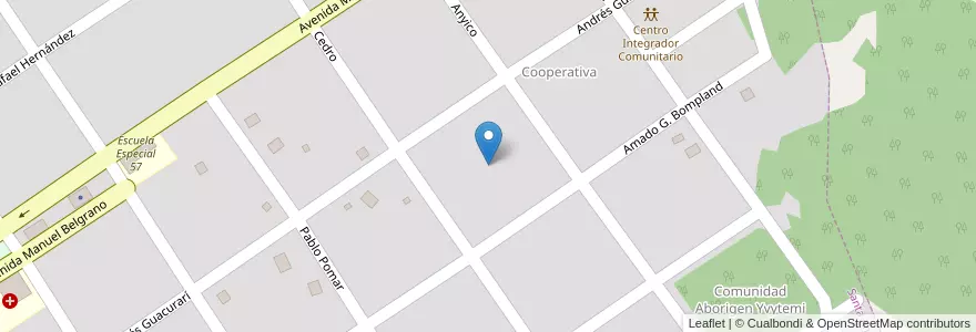 Mapa de ubicacion de Manzana 158 en アルゼンチン, ミシオネス州, Departamento Candelaria, Municipio De Santa Ana, Santa Ana.