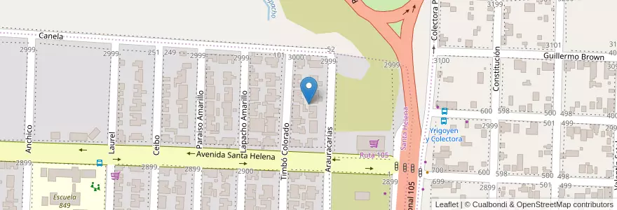 Mapa de ubicacion de Manzana 16 en アルゼンチン, ミシオネス州, Departamento Capital, Municipio De Garupá.
