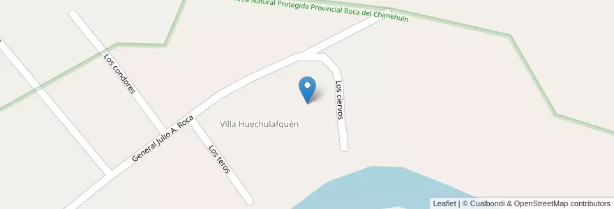 Mapa de ubicacion de Manzana 16 en アルゼンチン, チリ, ネウケン州, Departamento Huiliches, Villa Huechulafquen, Junín De Los Andes.