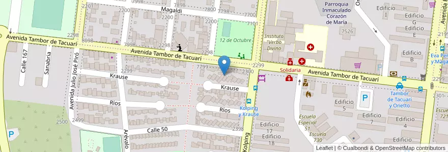 Mapa de ubicacion de Manzana 16 en 아르헨티나, Misiones, Departamento Capital, Municipio De Posadas, Posadas.