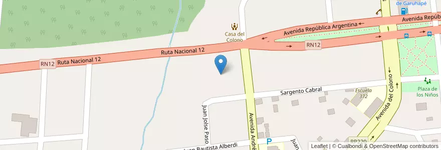 Mapa de ubicacion de Manzana 16 en Arjantin, Misiones, Departamento Libertador General San Martín, Municipio De Garuhapé.