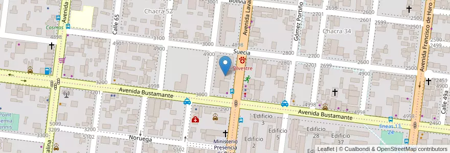 Mapa de ubicacion de Manzana 16 en الأرجنتين, Misiones, Departamento Capital, Municipio De Posadas, Posadas.