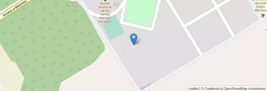 Mapa de ubicacion de Manzana 16 en アルゼンチン, ミシオネス州, Departamento Candelaria, Municipio De Mártires, Mártires.