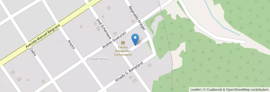 Mapa de ubicacion de Manzana 160 en الأرجنتين, Misiones, Departamento Candelaria, Municipio De Santa Ana, Santa Ana.