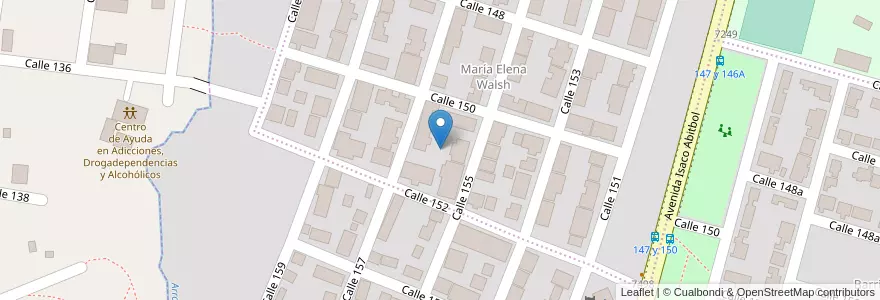 Mapa de ubicacion de Manzana 160 en アルゼンチン, ミシオネス州, Departamento Capital, Municipio De Posadas, Posadas.