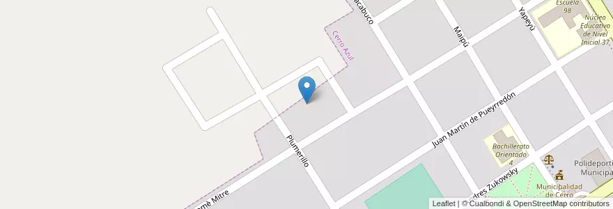 Mapa de ubicacion de Manzana 161 en Arjantin, Misiones, Departamento Leandro N. Alem, Municipio De Cerro Azul.