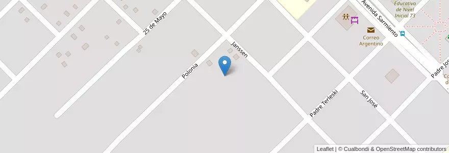 Mapa de ubicacion de Manzana 165 en アルゼンチン, ミシオネス州, Departamento Apóstoles, Municipio De Azara, Azara.