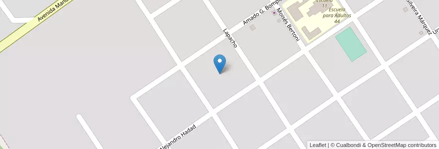 Mapa de ubicacion de Manzana 165 en アルゼンチン, ミシオネス州, Departamento Candelaria, Municipio De Santa Ana, Santa Ana.