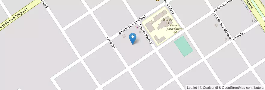 Mapa de ubicacion de Manzana 166 en アルゼンチン, ミシオネス州, Departamento Candelaria, Municipio De Santa Ana, Santa Ana.
