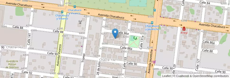 Mapa de ubicacion de Manzana 17 en Arjantin, Misiones, Departamento Capital, Municipio De Posadas, Posadas.