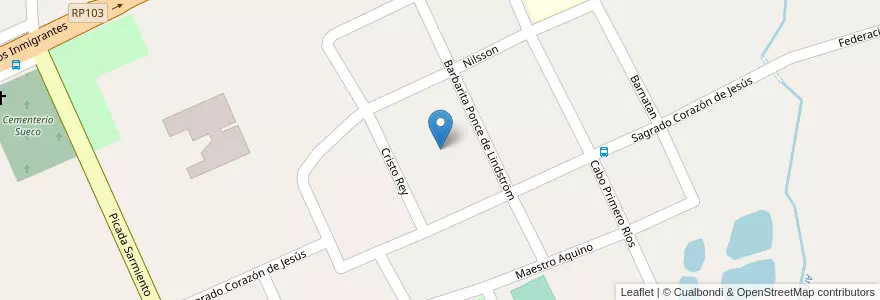 Mapa de ubicacion de Manzana 17 en アルゼンチン, ミシオネス州, Departamento Oberá.