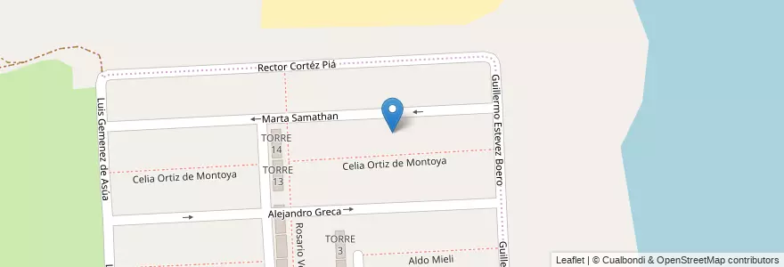 Mapa de ubicacion de Manzana 17 en 阿根廷, Santa Fe, Departamento La Capital, Santa Fe Capital.