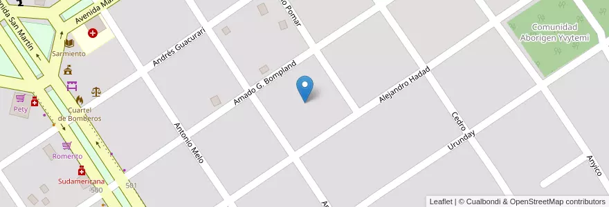 Mapa de ubicacion de Manzana 172 en 아르헨티나, Misiones, Departamento Candelaria, Municipio De Santa Ana, Santa Ana.