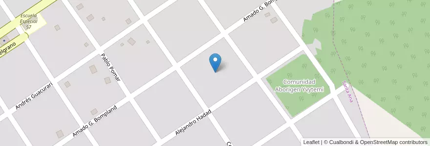 Mapa de ubicacion de Manzana 174 en Arjantin, Misiones, Departamento Candelaria, Municipio De Santa Ana, Santa Ana.