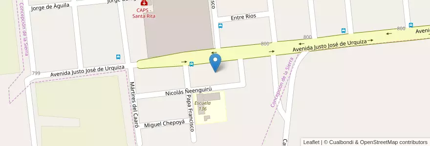 Mapa de ubicacion de Manzana 176 en Arjantin, Misiones, Departamento Concepción, Municipio De Concepción De La Sierra.