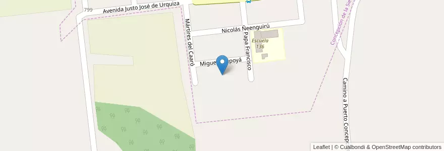 Mapa de ubicacion de Manzana 179 en Argentinië, Misiones, Departamento Concepción, Municipio De Concepción De La Sierra.