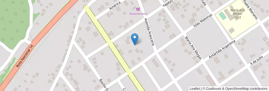 Mapa de ubicacion de Manzana 179 en アルゼンチン, ミシオネス州, Departamento San Pedro, Municipio De San Pedro, San Pedro.