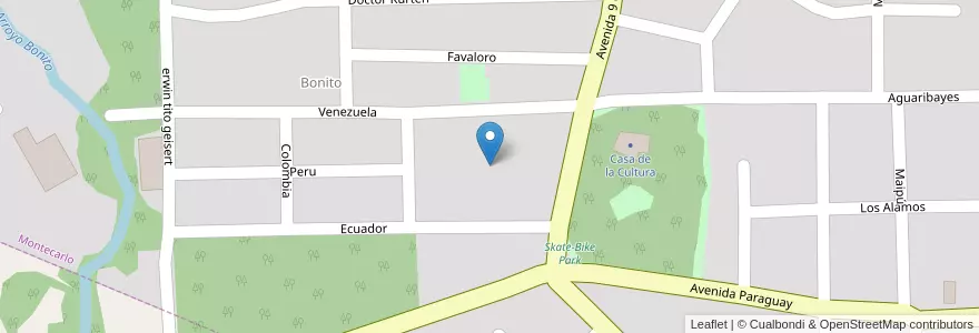 Mapa de ubicacion de Manzana 18 en アルゼンチン, ミシオネス州, Departamento Montecarlo, Municipio De Montecarlo, Montecarlo.
