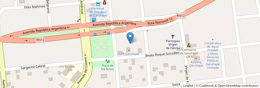 Mapa de ubicacion de Manzana 19 en Arjantin, Misiones, Departamento Libertador General San Martín, Municipio De Garuhapé.