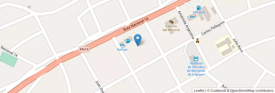 Mapa de ubicacion de Manzana 19 en アルゼンチン, ミシオネス州, Departamento General Manuel Belgrano, Municipio De Bernardo De Irigoyen.