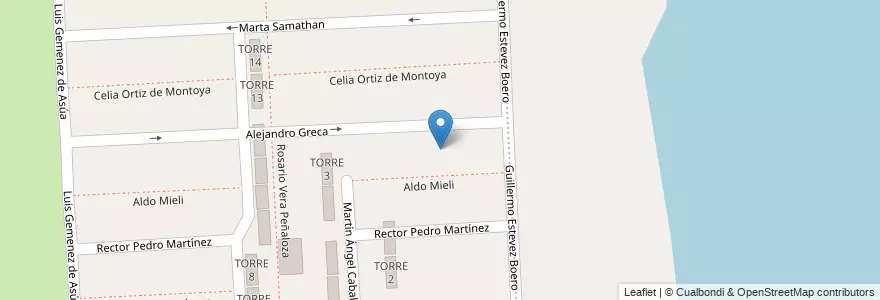Mapa de ubicacion de Manzana 19 en Argentinien, Santa Fe, Departamento La Capital, Santa Fe Capital.