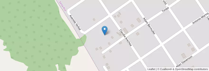 Mapa de ubicacion de Manzana 194 en アルゼンチン, ミシオネス州, Departamento Candelaria, Municipio De Santa Ana, Santa Ana.