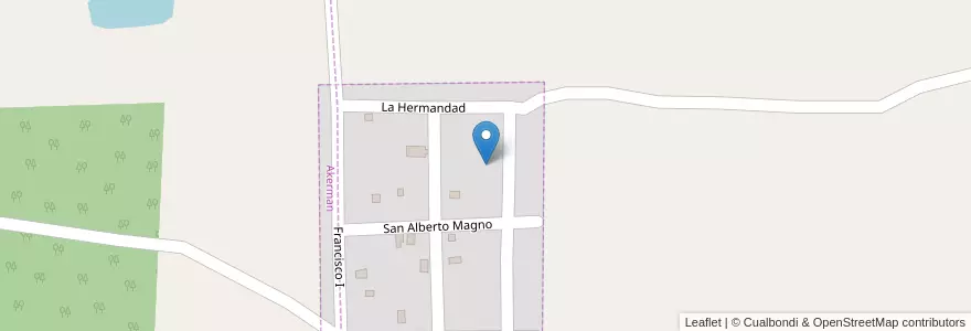Mapa de ubicacion de Manzana 2 en Argentinië, Misiones, Departamento Libertador General San Martín, Municipio De Capioví, Akerman.