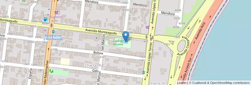 Mapa de ubicacion de Manzana 2 en アルゼンチン, ミシオネス州, Departamento Capital, Municipio De Posadas.
