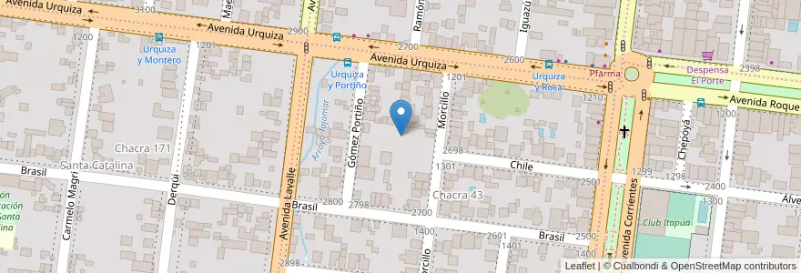 Mapa de ubicacion de Manzana 2 en آرژانتین, Misiones, Departamento Capital, Municipio De Posadas, Posadas.