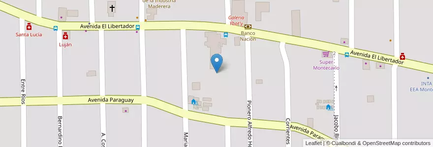 Mapa de ubicacion de Manzana 2 en アルゼンチン, ミシオネス州, Departamento Montecarlo, Municipio De Montecarlo, Montecarlo.