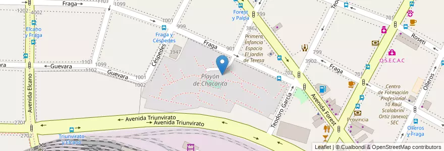 Mapa de ubicacion de Manzana 2, Chacarita en Argentinië, Ciudad Autónoma De Buenos Aires, Buenos Aires, Comuna 15.