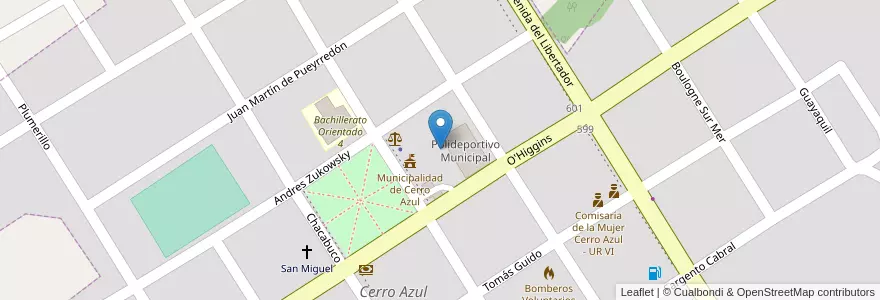 Mapa de ubicacion de Manzana 20 en Argentina, Misiones, Departamento Leandro N. Alem, Municipio De Cerro Azul, Cerro Azul.