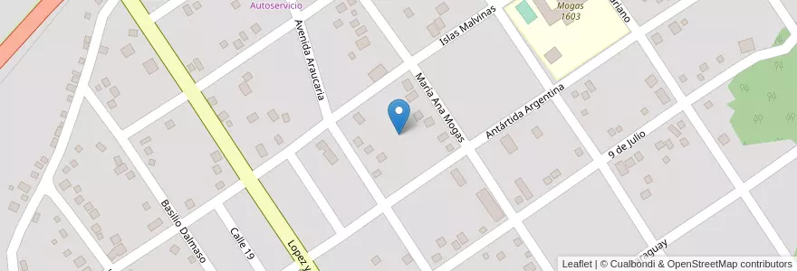 Mapa de ubicacion de Manzana 200 en アルゼンチン, ミシオネス州, Departamento San Pedro, Municipio De San Pedro, San Pedro.