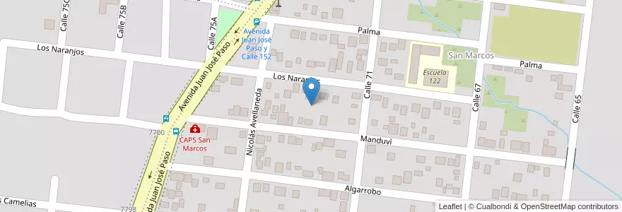 Mapa de ubicacion de Manzana 201 en Argentina, Misiones, Departamento Capital, Municipio De Posadas, Posadas.