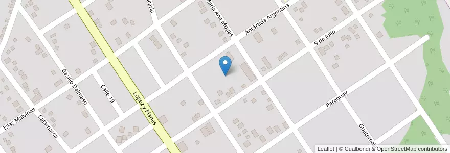 Mapa de ubicacion de Manzana 201 en アルゼンチン, ミシオネス州, Departamento San Pedro, Municipio De San Pedro, San Pedro.
