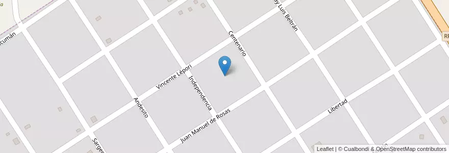 Mapa de ubicacion de Manzana 21 en アルゼンチン, ミシオネス州, Departamento Candelaria, Municipio De Bonpland, Bonpland.