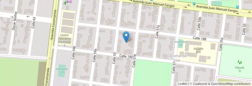 Mapa de ubicacion de Manzana 21 en アルゼンチン, ミシオネス州, Departamento Capital, Municipio De Posadas.
